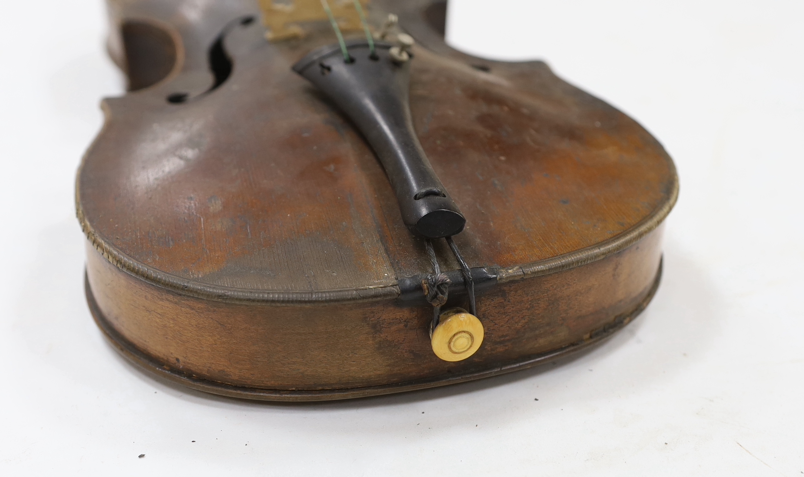 Two late 19th/early 20th cased century violins